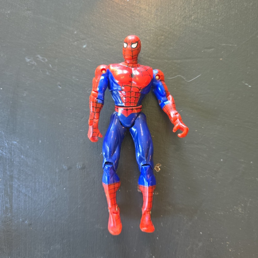 Marvel Spider-Man Action Figure Red Blue Classic Suit Toy Biz 1990s Vintage